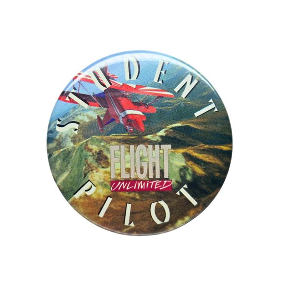 Airplane Flight Video Game Flight Simulator Promotional Pins & Buttons - Picture 7 of 9